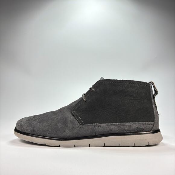UGG Freamon Dark Gray Leather Waterproof Chukka Lace Up Boot 1094358 Mens Sz 9.5 - Picture 4 of 10